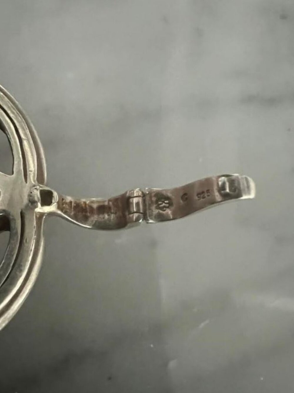SLANE LARGE FENESTRA II CIRCULAR PENDANT ENHANCER in STERLING SILVER - Picture 7 of 7
